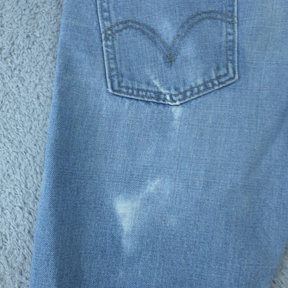 Levis 511 Jeans Mens 30x31 Blue Light Wash Slim Skinny Fit Bleach Stain